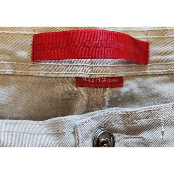 W1 Gloria Vanderbilt casual khaki jeans, pants - Picture 5 of 8